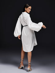 Ojai Bubble Sleeve Midi Dress