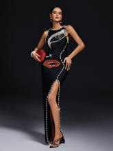 Okapi Sleeveless Pearl Bandage Maxi Dress