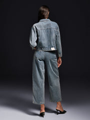 Olliana Flower Denim Jacket Set