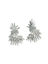 Olthris Rhinestone Earrings In Silver