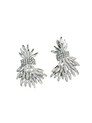Olthris Rhinestone Earrings In Silver