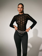 Olythra Long Sleeve Mesh Bodysuit