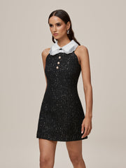 Omolara Rhinestone Sequin Mini Dress