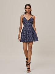 Onawa Spaghetti Embroidered Mini Dress