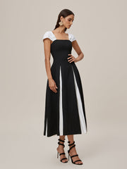 Onelia Sleeveless Ruched Midi Dress