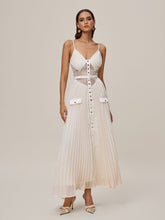 Onur Spaghetti Lace Button Maxi Dress