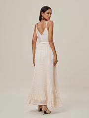 Onur Spaghetti Lace Button Maxi Dress