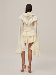 Oracion Bell Sleeve Ruffle Tiered Skirt Set