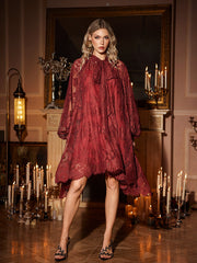 Orinda Long Sleeve Floral Lace Dress