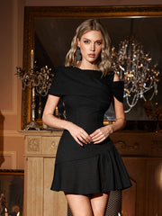 Othmar Short Sleeve Pearl Mini Dress