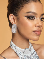 Ozzar Rhinestone Ghost Earrings