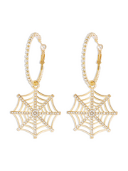 Palta Rhinestone Cobweb Earrings