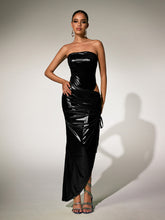 Paquita Strapless Skirt Set In Black