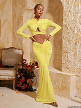 Perssis Twisted Ruched Skirt Set