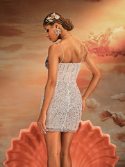 Quenelle Spaghetti Butterfly Sequin Mini Dress