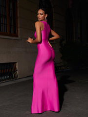Sadira Bandage Maxi Dress In Hot Pink
