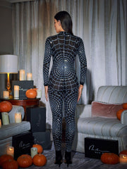 Teah Long Sleeve Cobweb Jumpsuit
