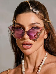 Tierney Butterfly Crystal Sunglasses