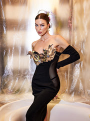 Tillie Off Shoulder Mermaid Bandage Maxi Dress