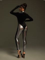 Tizoc Long Sleeve Velvet Jumpsuit