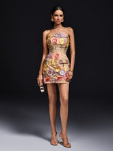 Okoth Halterneck Flower Embroidered Mini Dress