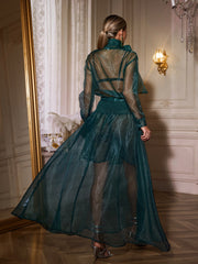 Uaelyvira Bow Mesh Skirt Set