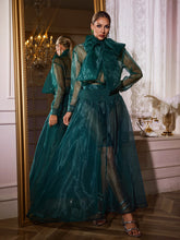 Uaelyvira Bow Mesh Skirt Set