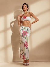 Waelyra Strapless Floral Skirt Set