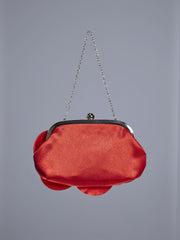 Wells Red Flower Satin Clutch