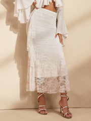 Wryxan Lace Skirt In White