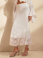 Wryxan Lace Skirt In White