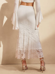 Wryxan Lace Skirt In White