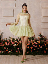 Xaeltric Bell Sleeve Lace Sequin Mini Dress