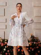 Yexara V Neck Floral Mini Dress