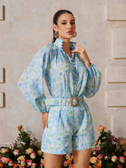 Zaelyra Floral Printed Shorts Set