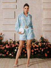 Zaelyra Floral Printed Shorts Set