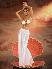 Zorvyn Halterneck Chain Shell Armor Top