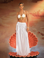 Zorvyn Halterneck Chain Shell Armor Top