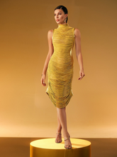 Zulekha High Neck Fringe Midi Dress