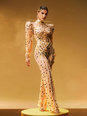 Zylar Long Sleeve Embellished Jumpsuit