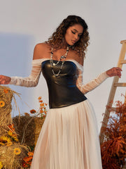 Senai Pearl Flower Opera Necklace