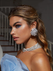 Lysander Circle Rhinestone Earrings