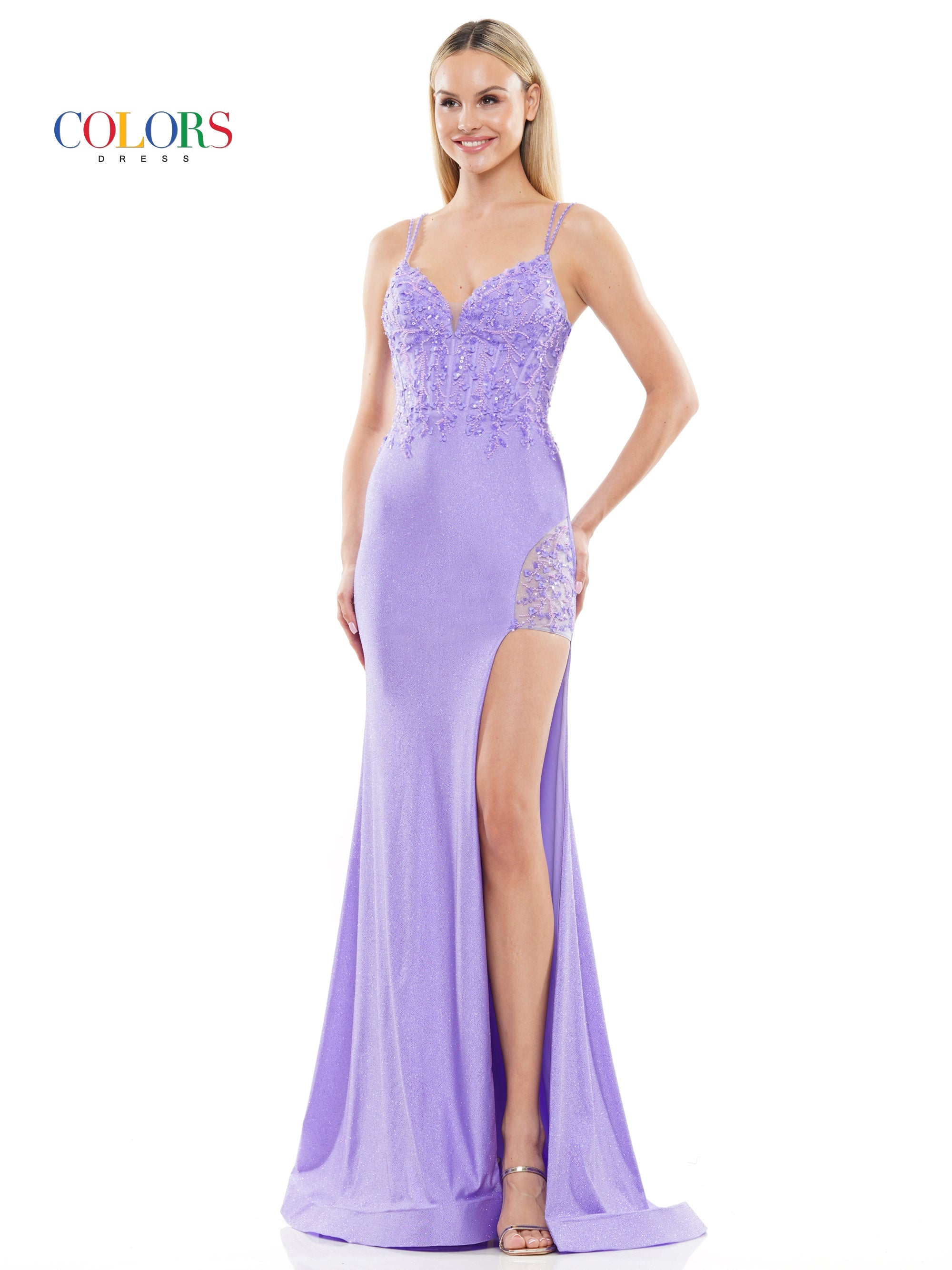 Colors 3095 Prom Long Fitted Formal Dress
