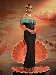 Ajani Off Shoulder Bead Bandage Maxi Dress