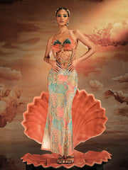 Alake Halterneck Gemstone Beaded Bralette