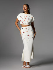 Alaura Seashell Pearl Skirt Set