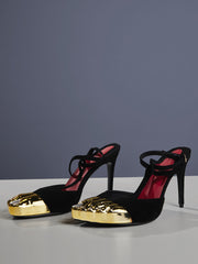 Balto Metallic Toe Heels