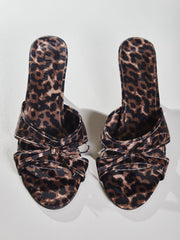 Cabau Bow Leopard Sandals