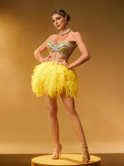 Dakan Strapless Corset Tulle Skirt Set