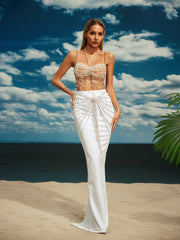 Didrika Fringe Gemstone Beaded Bralette